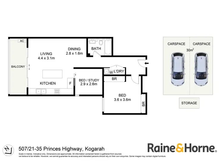 Floorplan of Homely unit listing, 507/21-35 Princes Highway, Kogarah NSW 2217