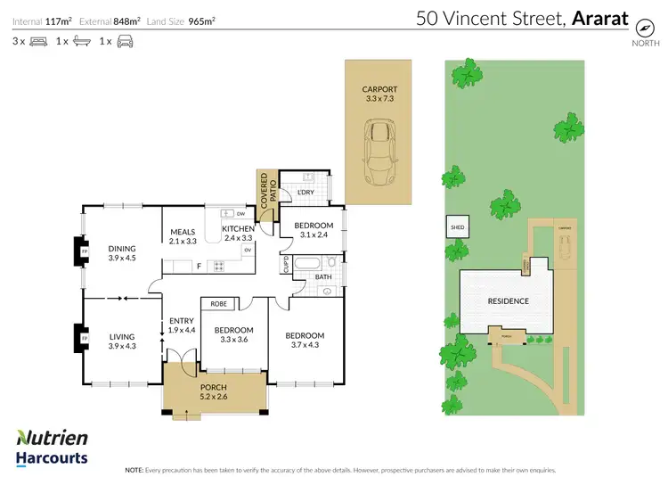 Floorplan of Homely house listing, 50 Vincent Street, Ararat VIC 3377
