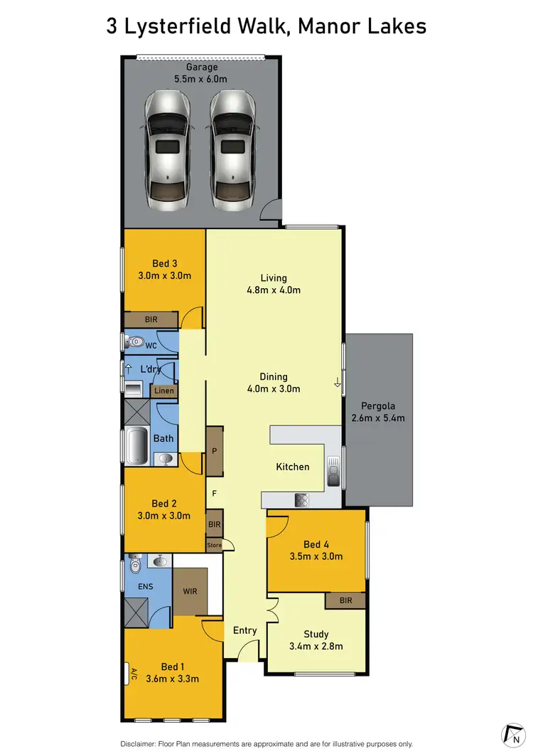 Floorplan of Homely house listing, 3 Lysterfield Walk, Manor Lakes VIC 3024