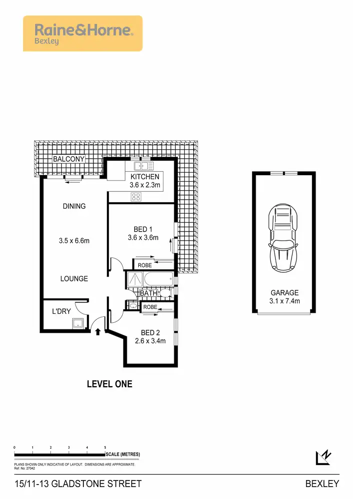 Floorplan of Homely apartment listing, 15/11-13 Gladstone Street, Bexley NSW 2207