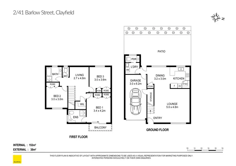 Floorplan of Homely townhouse listing, 2/41 Barlow Street, Clayfield QLD 4011