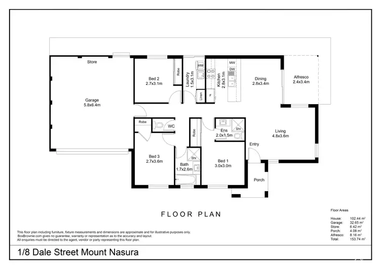 Floorplan of Homely house listing, 8 Dale Street, Mount Nasura WA 6112