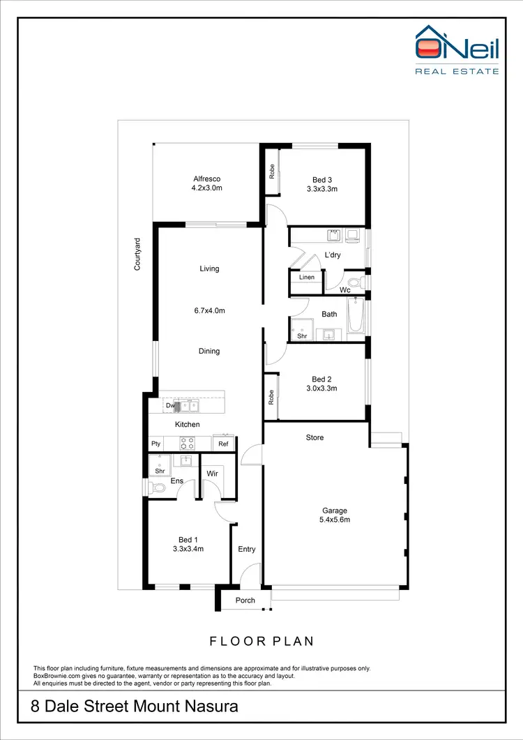 Floorplan of Homely house listing, 8 Dale Street, Mount Nasura WA 6112