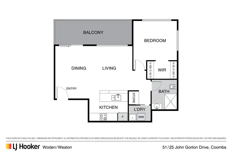 Floorplan of Homely apartment listing, 51/25 John Gorton Drive, Wright ACT 2611