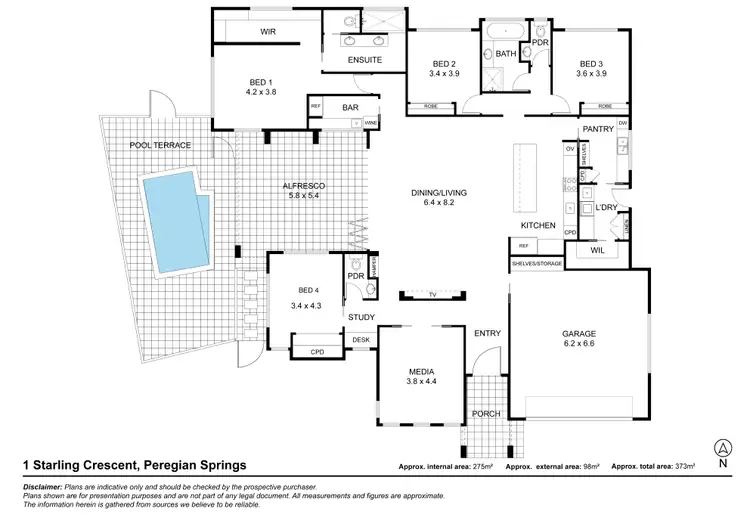 Floorplan of Homely house listing, 1 Starling Crescent, Peregian Springs QLD 4573