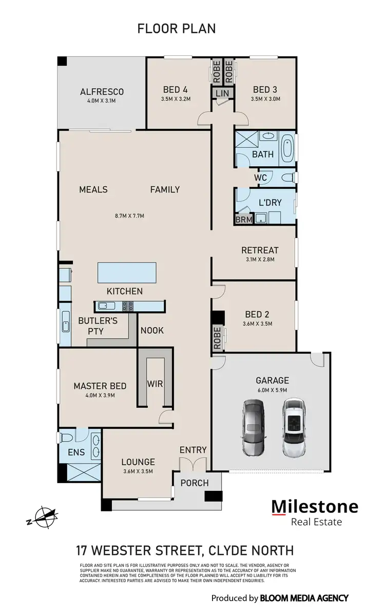 Floorplan of Homely house listing, 17 Webster Street, Clyde North VIC 3978