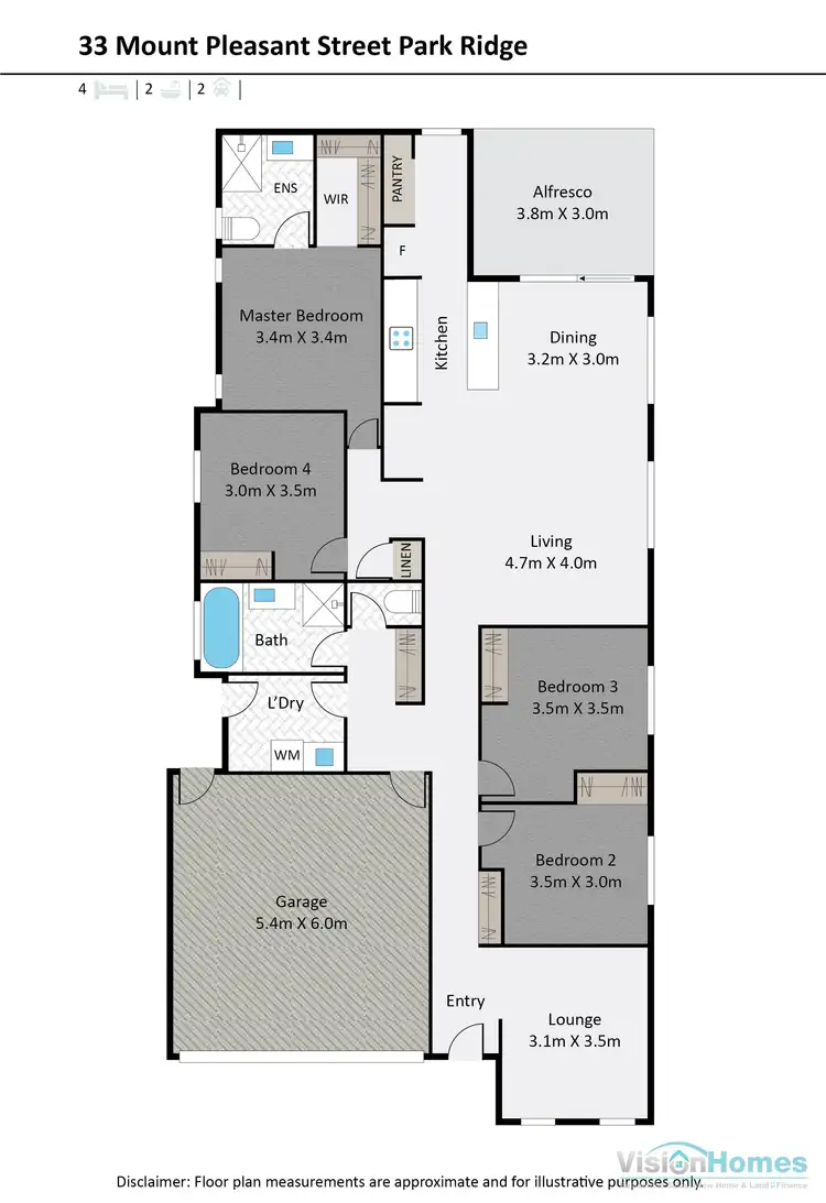 Floorplan of Homely house listing, 33 MOUNT PLEASANT STREET, Park Ridge QLD 4125