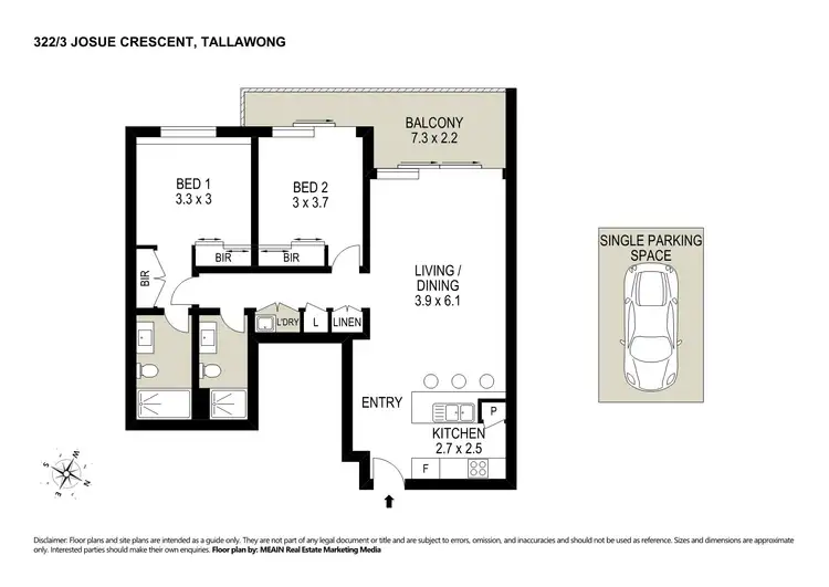 Floorplan of Homely apartment listing, 322/3 Josue Crescent (Tallawong), Schofields NSW 2762