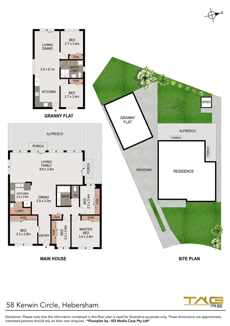 Floorplan of Homely house listing, 58 & 58A Kerwin Circle, Hebersham NSW 2770