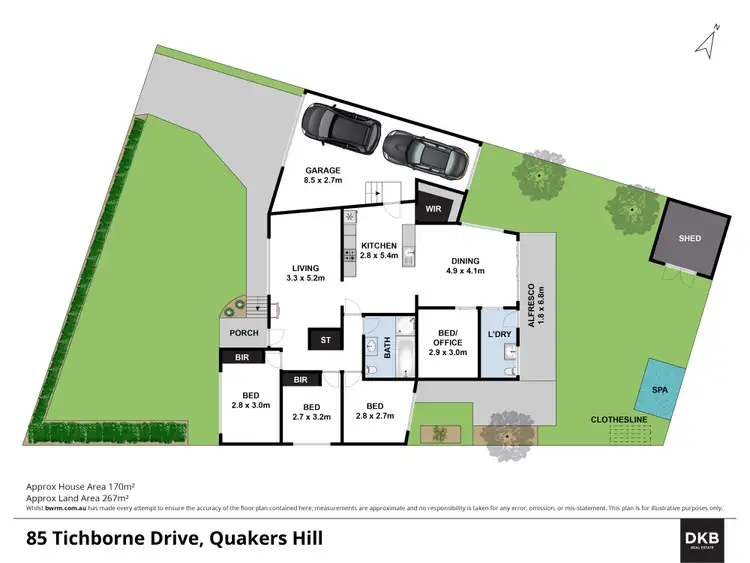 Floorplan of Homely house listing, 85 Tichborne Drive, Quakers Hill NSW 2763