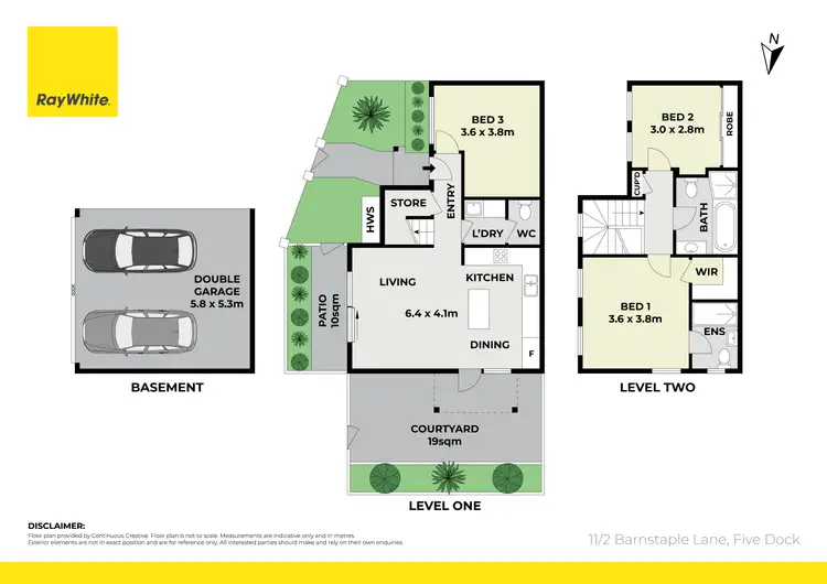 Floorplan of Homely townhouse listing, 11/2 Barnstaple Lane, Five Dock NSW 2046
