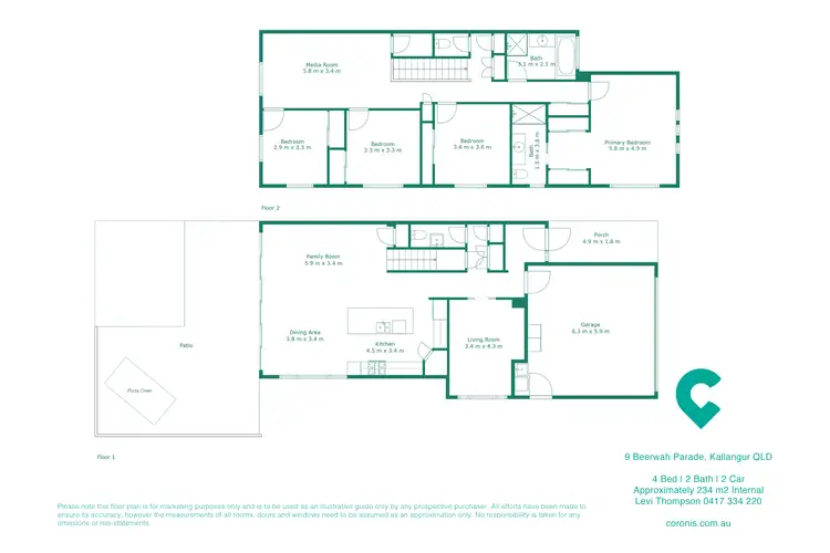 Floorplan of Homely house listing, 9 Beerwah Parade, Kallangur QLD 4503
