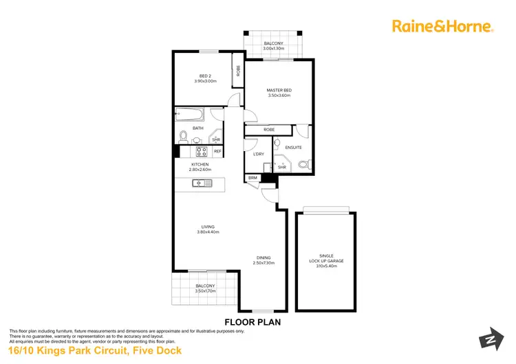 Floorplan of Homely apartment listing, 16/10 Kings Park Circuit, Five Dock NSW 2046