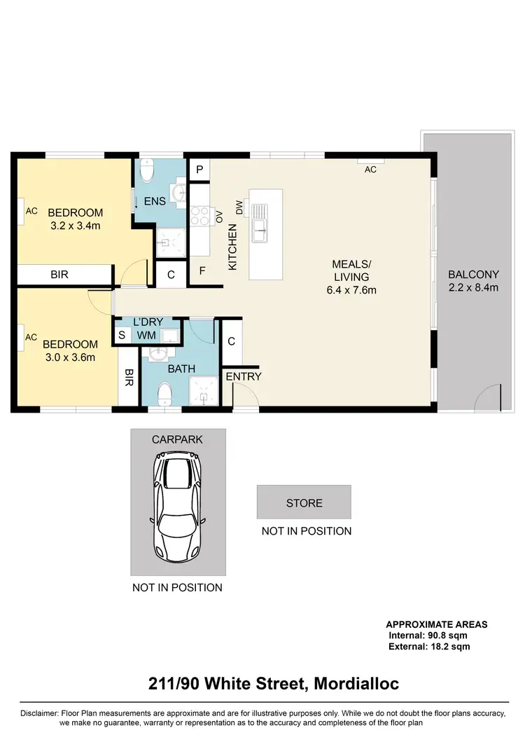 Floorplan of Homely apartment listing, 211/90 White Street, Mordialloc VIC 3195
