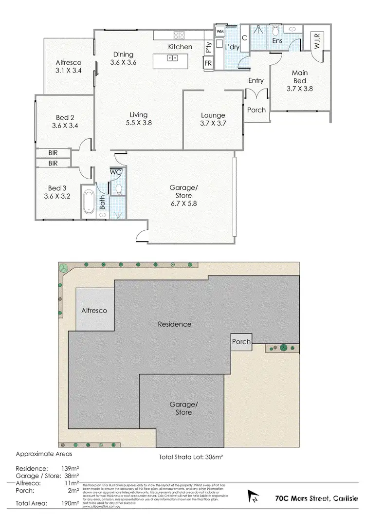 Floorplan of Homely villa listing, 70C Mars Street, Carlisle WA 6101