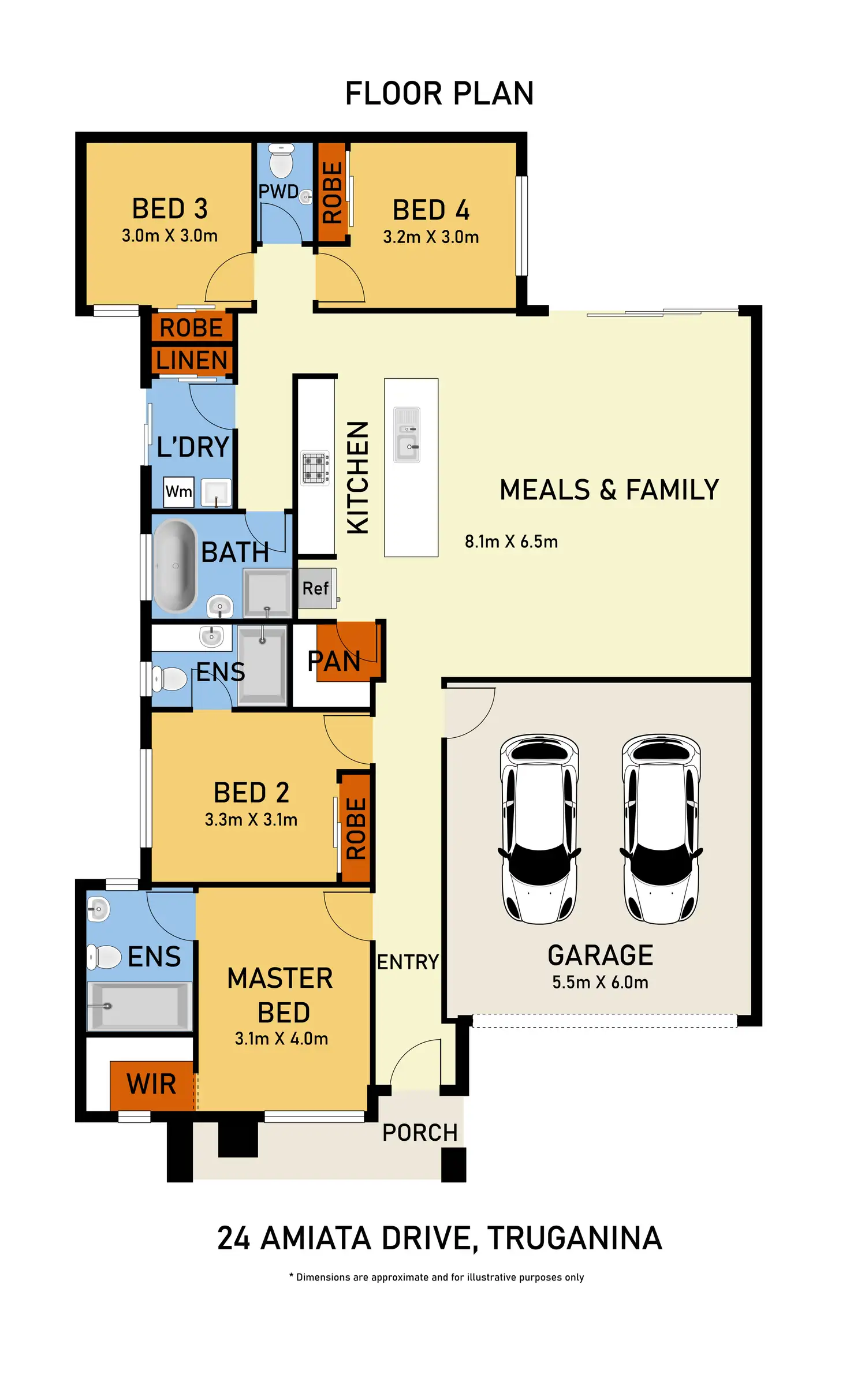 Floorplan of Homely house listing, 24 AMIATA DRIVE, Truganina VIC 3029