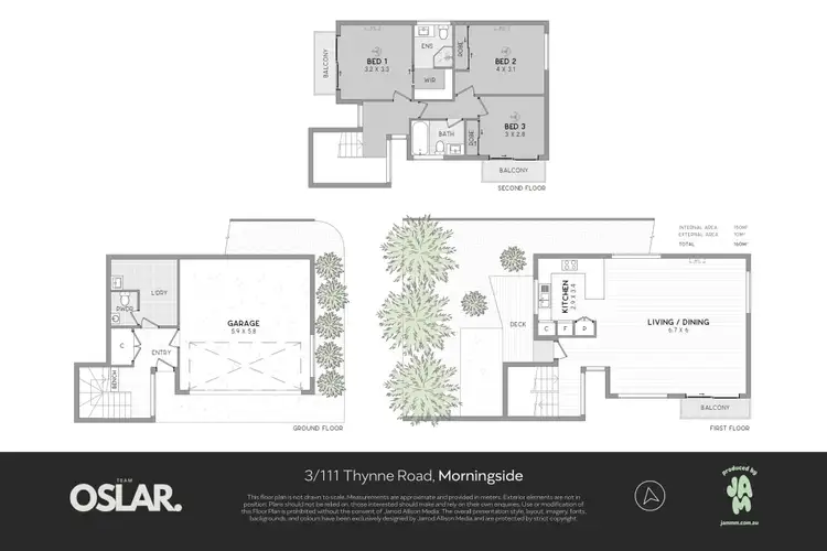 Floorplan of Homely townhouse listing, 3/111 Thynne Road, Morningside QLD 4170