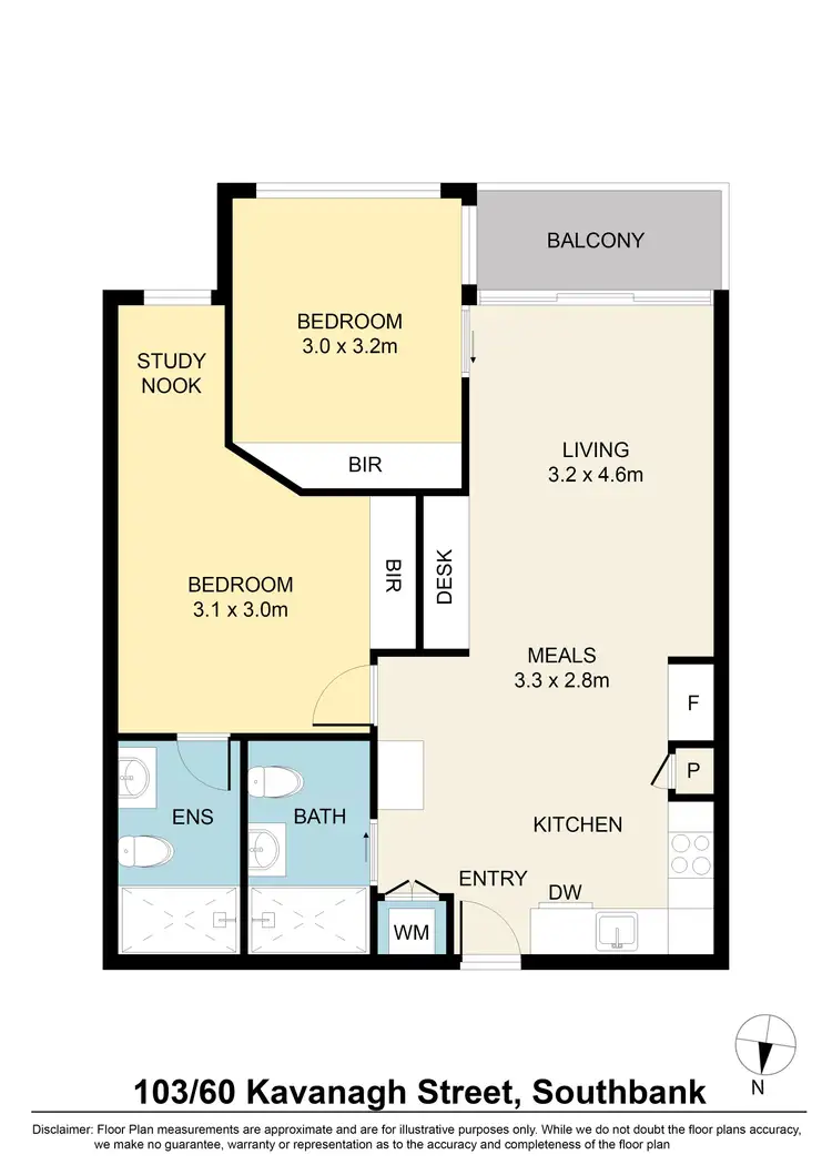 Floorplan of Homely apartment listing, 103/60 Kavanagh Street, Southbank VIC 3006