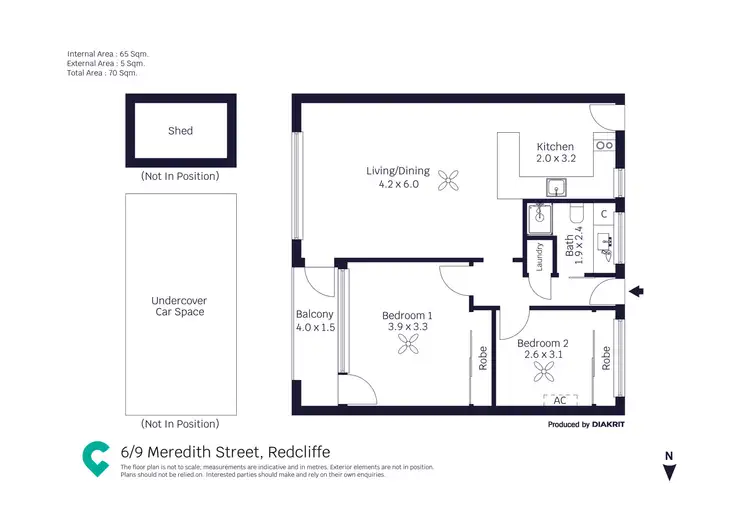 Floorplan of Homely unit listing, 6/9 Meredith Street, Redcliffe QLD 4020