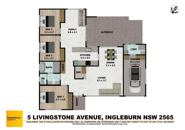 Floorplan of Homely house listing, 5 Livingstone Avenue, Ingleburn NSW 2565
