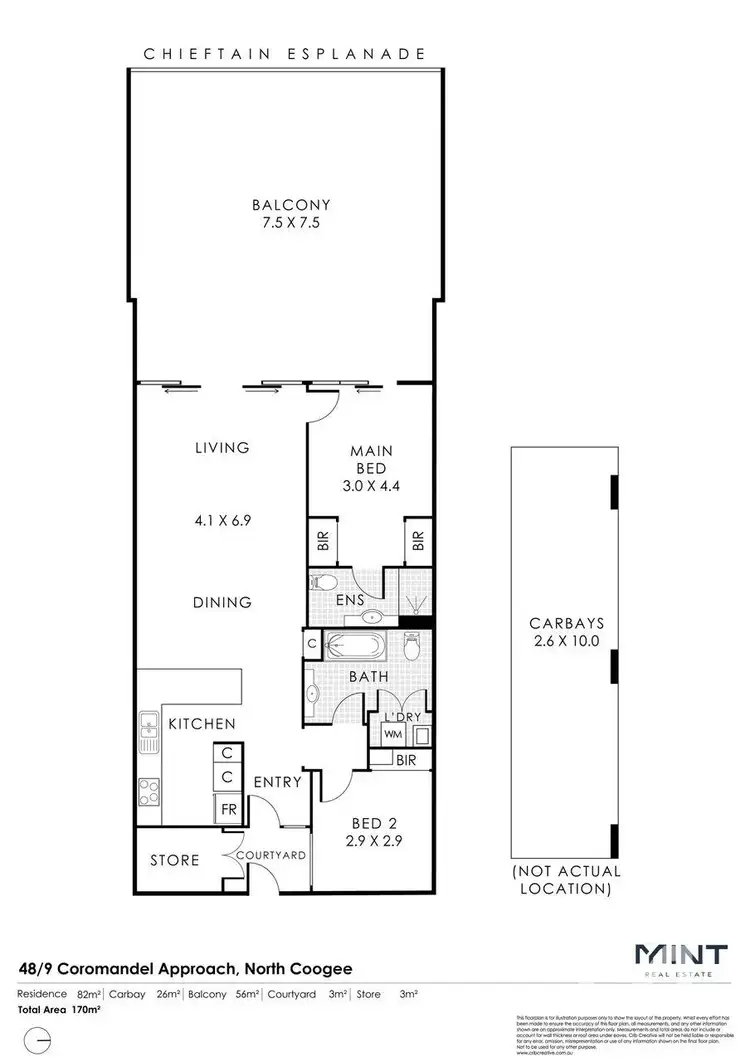 Floorplan of Homely apartment listing, 48/9 Coromandel Approach, North Coogee WA 6163