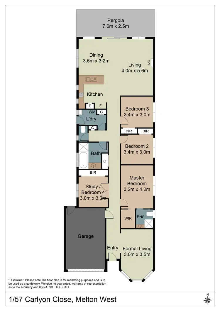 Floorplan of Homely house listing, 1/57 Carlyon Close, Melton West VIC 3337