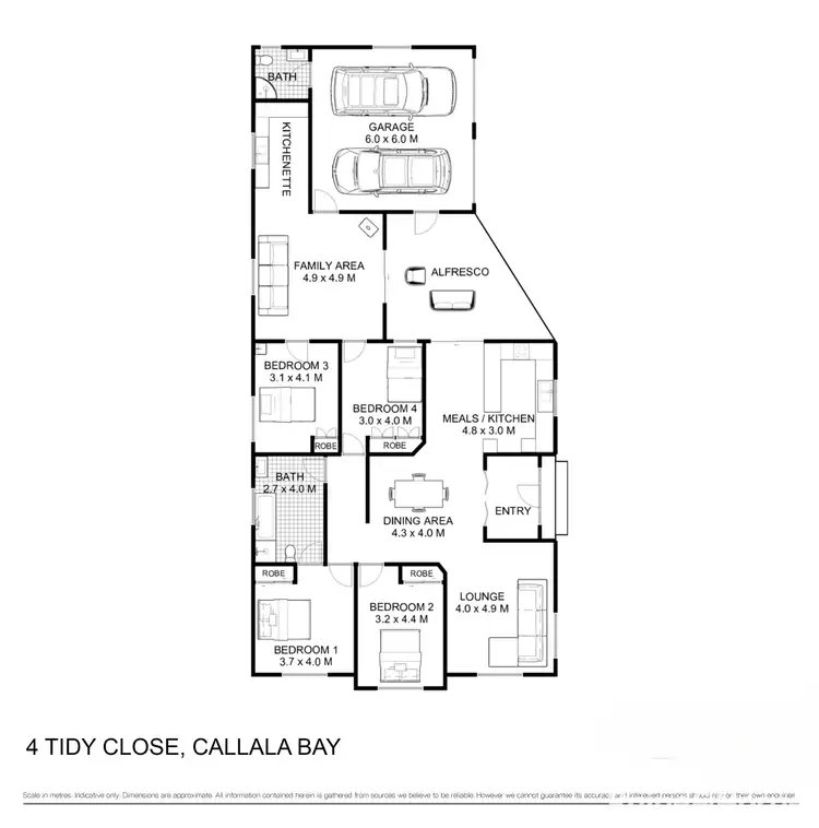 Floorplan of Homely house listing, 4 Tidy Close, Callala Bay NSW 2540