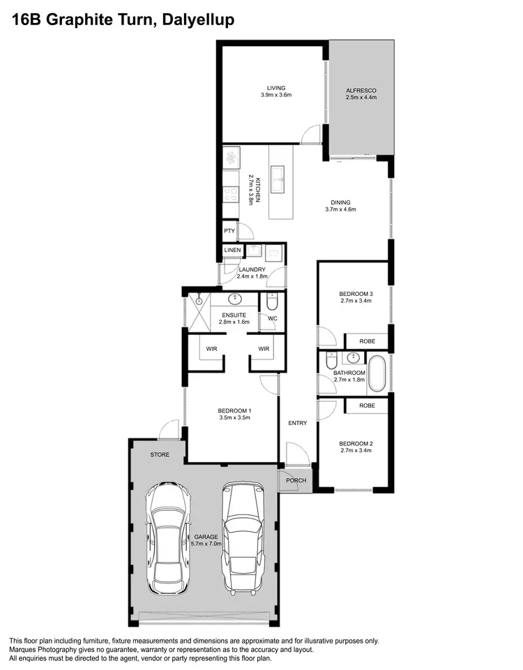 Floorplan of Homely house listing, 16B Graphite Turn, Dalyellup WA 6230