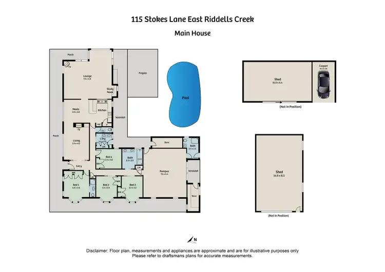 Floorplan of Homely house listing, 115 Stokes Lane East, Riddells Creek VIC 3431