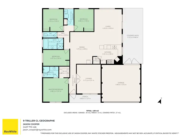 Floorplan of Homely house listing, 9 Triller Close, Geographe WA 6280