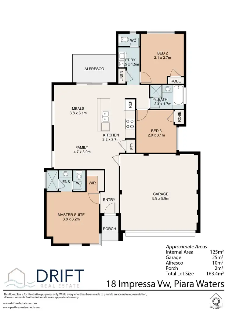 Floorplan of Homely house listing, 18 Impressa View, Piara Waters WA 6112