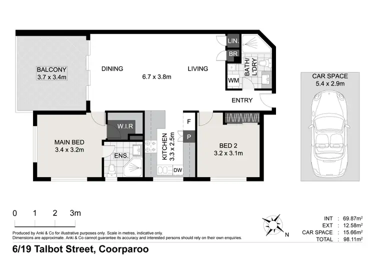 Floorplan of Homely apartment listing, 6/19 Talbot Street, Coorparoo QLD 4151