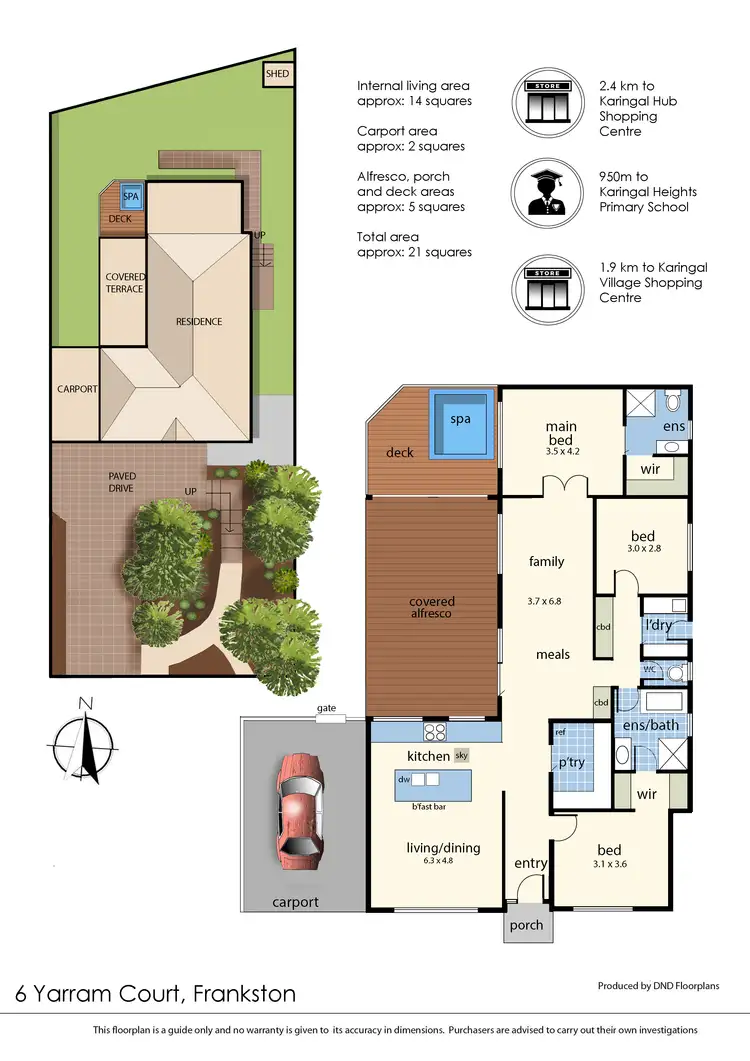 Floorplan of Homely house listing, 6 Yarram Court, Frankston VIC 3199