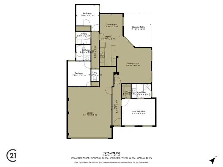 Floorplan of Homely villa listing, 6/323 Pebble Beach Boulevard, Meadow Springs WA 6210