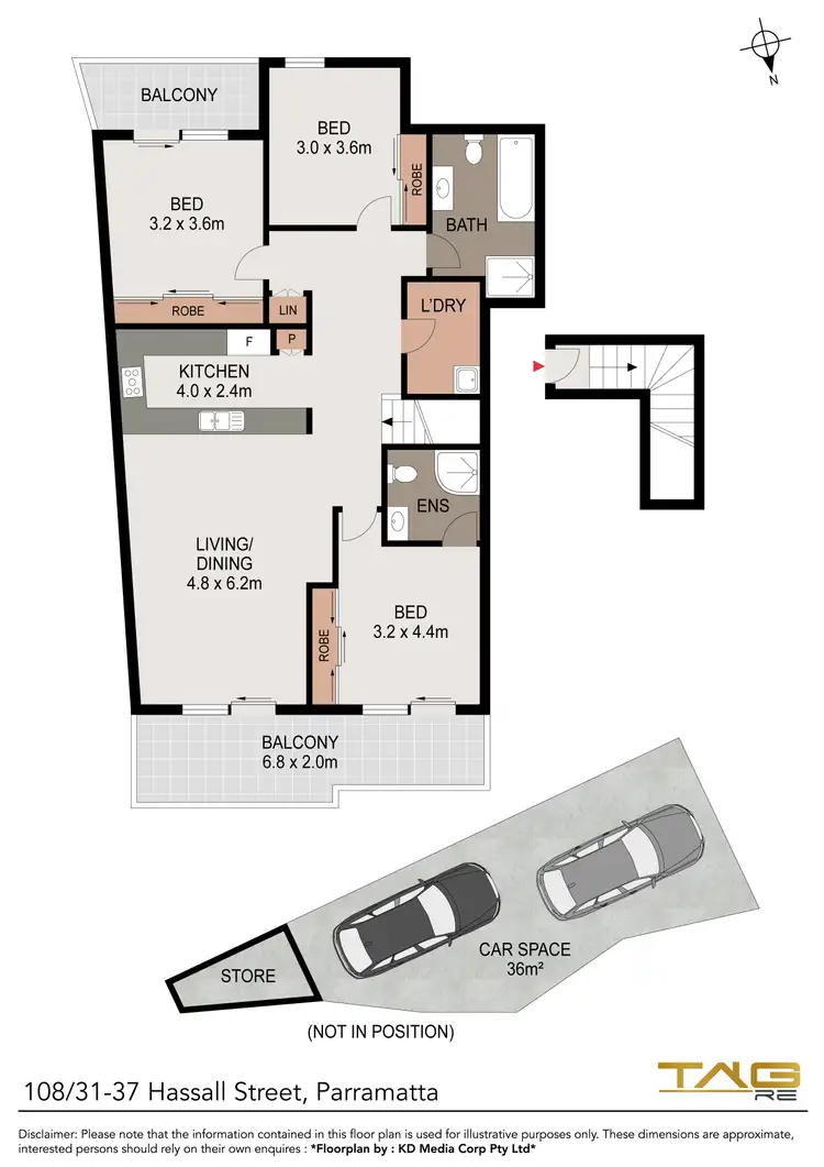 Floorplan of Homely unit listing, 108/31-37 Hassall Street, Parramatta NSW 2150
