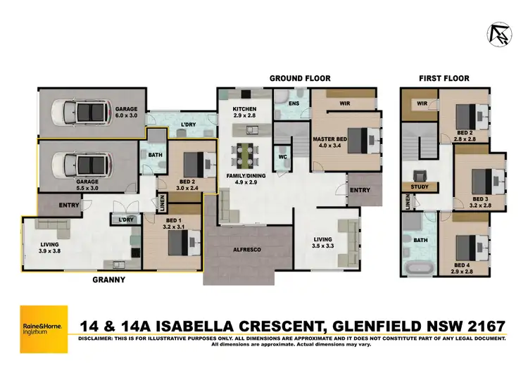 Floorplan of Homely house listing, 14 & 14A Isabella Crescent, Glenfield NSW 2167