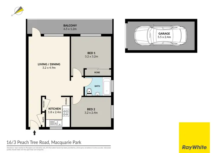 Floorplan of Homely apartment listing, 16/3 Peach Tree Road, Macquarie Park NSW 2113