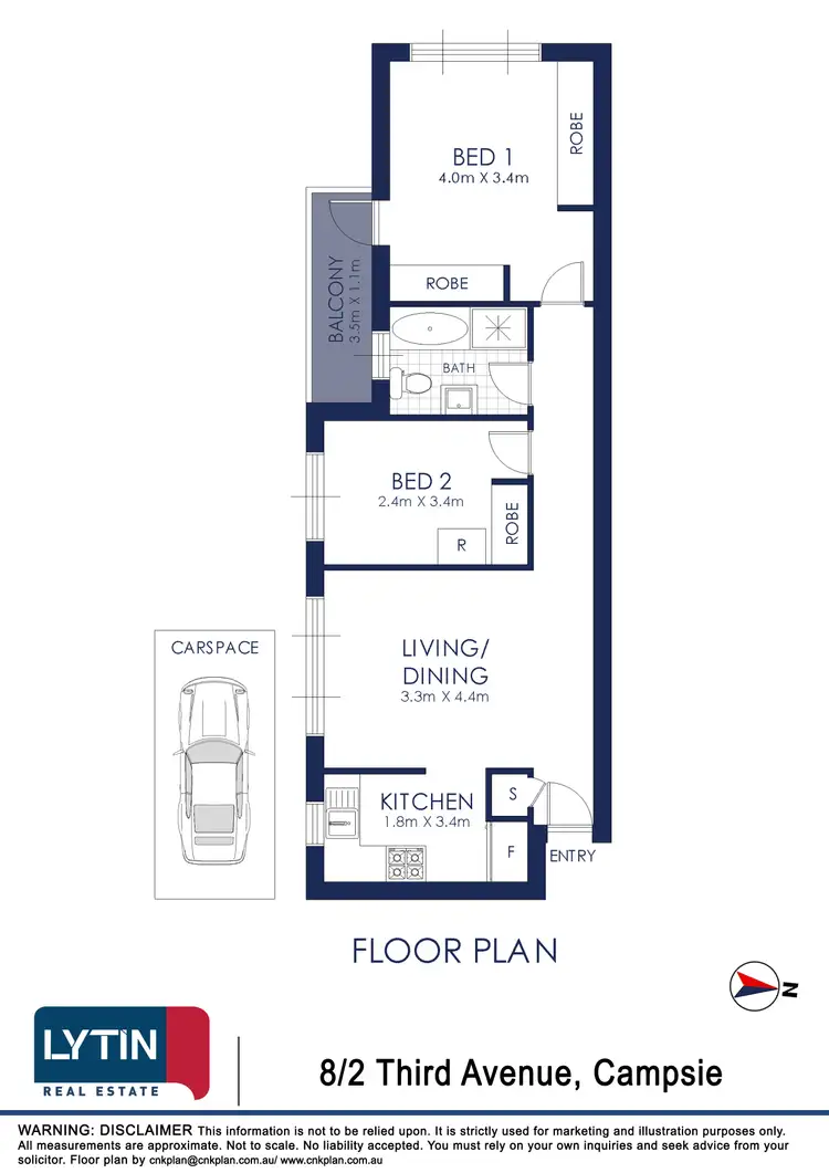 Floorplan of Homely apartment listing, 8/2 Third Avenue, Campsie NSW 2194