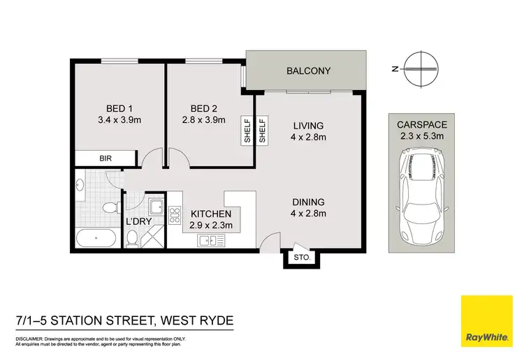 Floorplan of Homely unit listing, 7/1-5 Station Street, West Ryde NSW 2114