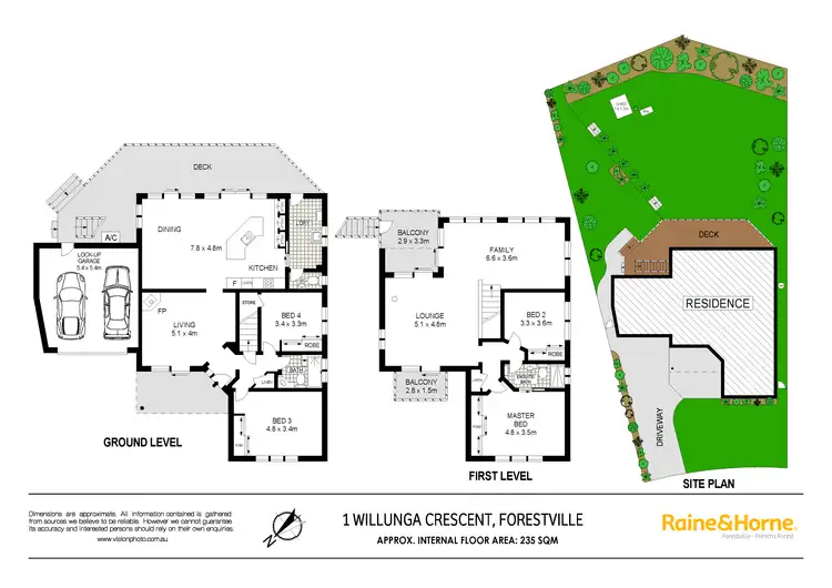 Floorplan of Homely house listing, 1 Willunga Crescent, Forestville NSW 2087
