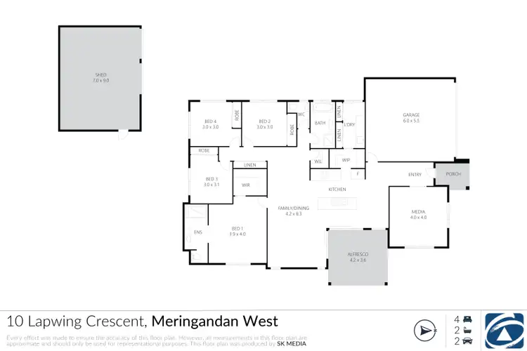 Floorplan of Homely house listing, 10 Lapwing Crescent, Meringandan West QLD 4352
