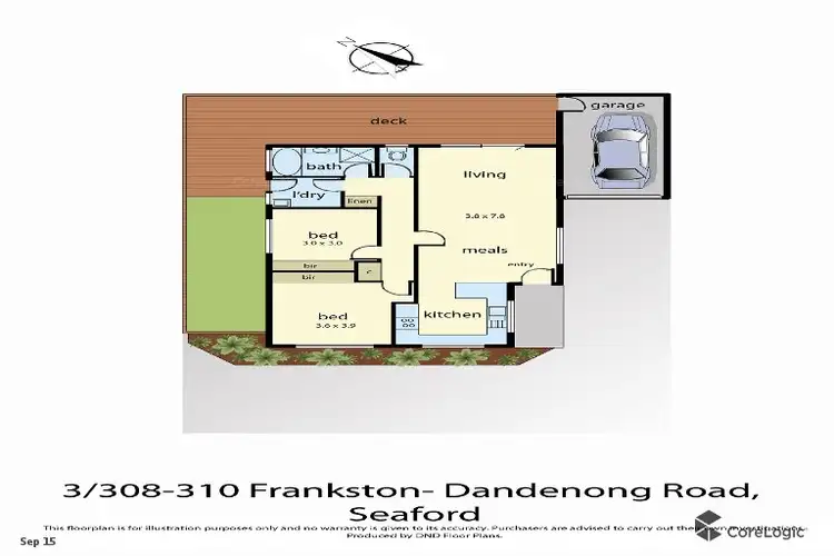 Floorplan of Homely unit listing, 3/308-310 Frankston-Dandenong Road, Seaford VIC 3198
