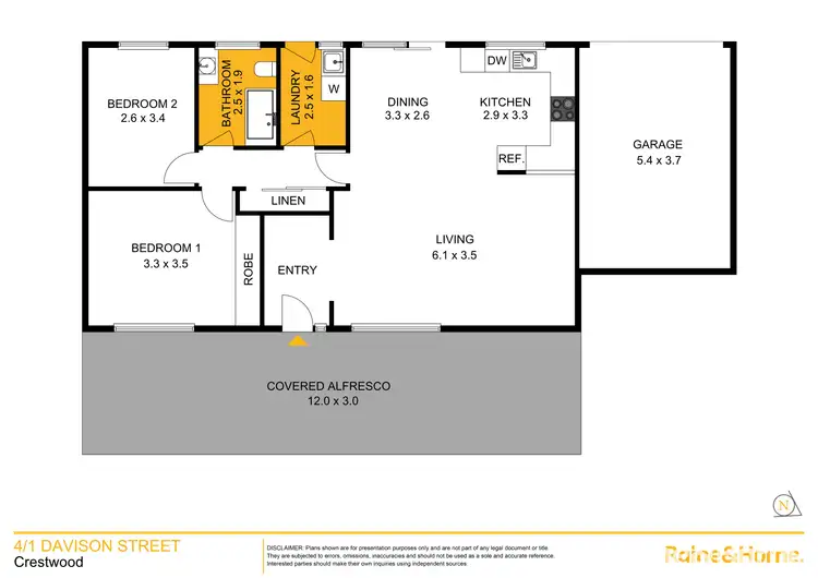 Floorplan of Homely townhouse listing, 4/1 Davison Street, Crestwood NSW 2620