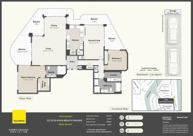 Floorplan of Homely apartment listing, 32/3510 Main Beach Parade, Main Beach QLD 4217