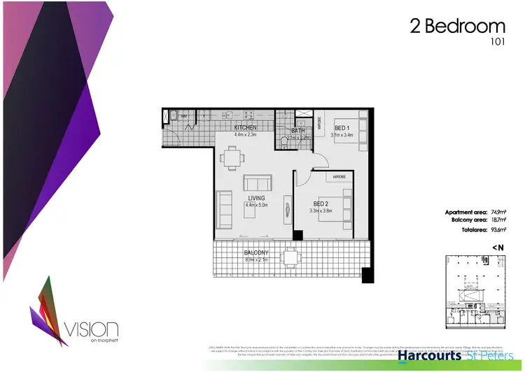 Floorplan of Homely apartment listing, 101/180 Morphett Street, Adelaide SA 5000