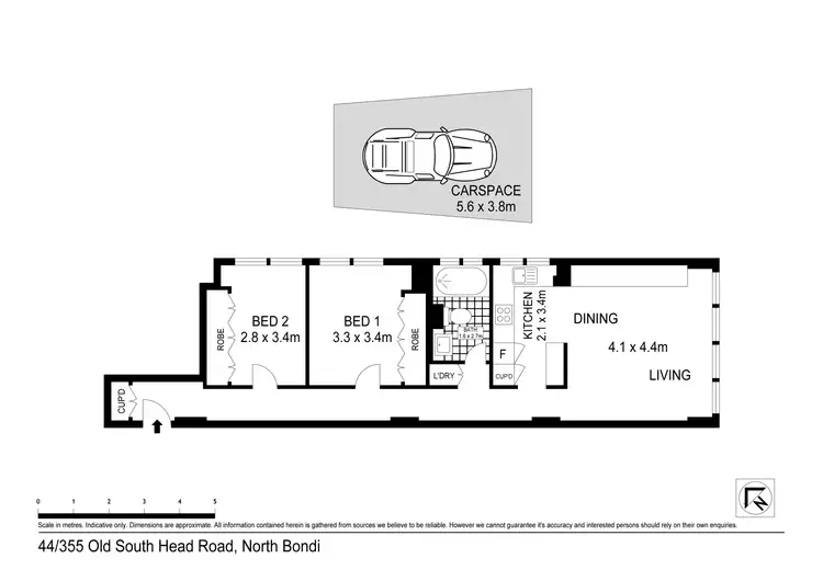 Floorplan of Homely apartment listing, 44/355 Old South Head Road, North Bondi NSW 2026