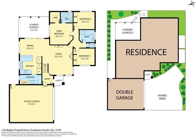Floorplan of Homely townhouse listing, 13A Baden Powell Drive, Frankston South VIC 3199