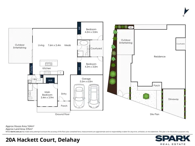 Floorplan of Homely unit listing, 20A Hackett Court, Delahey VIC 3037