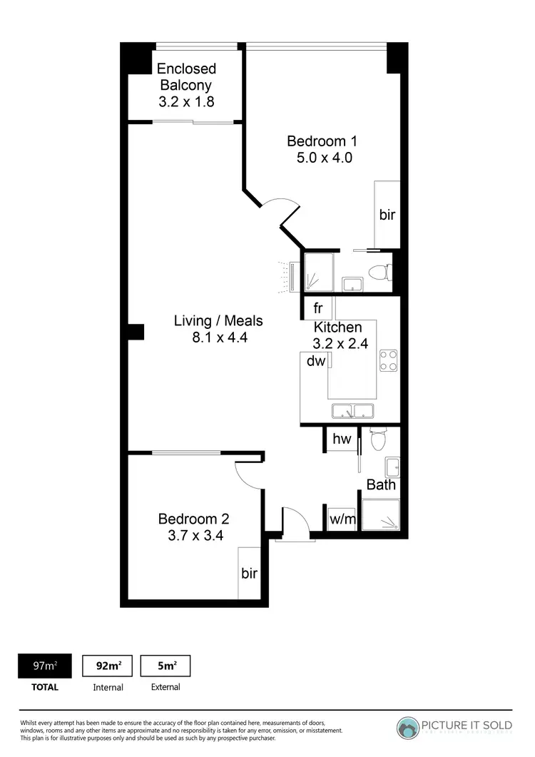 Floorplan of Homely apartment listing, 43/65 King William Street, Adelaide SA 5000