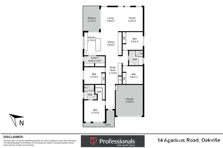 Floorplan of Homely house listing, 14 Agaricus Road (Oakville), Box Hill NSW 2765